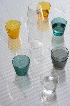 Nine Kander|Service<Milk, set of 1 carafe + 2 glasses, grey fra