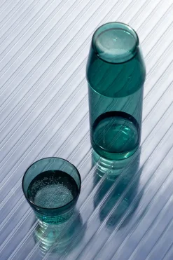 Nine Kander|Service<Milk, set of 1 carafe + 2 glasses, aqua fra