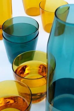 Nine Kander|Service<Milk, set of 1 carafe + 2 glasses, aqua fra