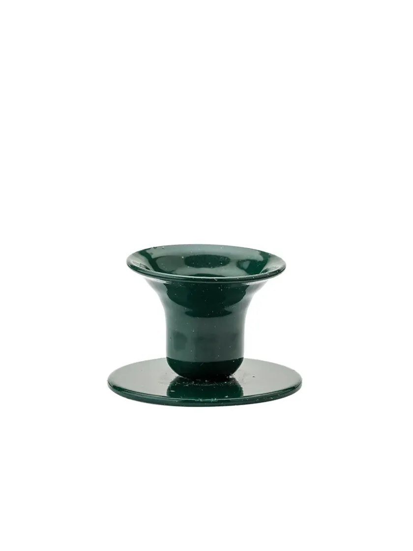 Kunstindustrien Lysestager<Mini Bell lysestage, mosgrøn fra