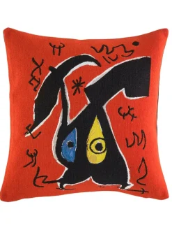 Poulin Design Puder Og Plaider|Puder<Miro Femme Oiseaux vævet pude fra