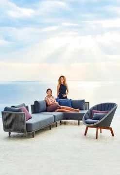 Cane-line Udendørs Loungemøbler<Moments Hjørnemodul inkl. hynder fra