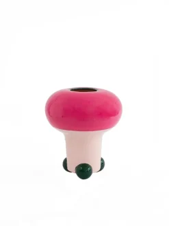 raawii Vaser<Mushroom Vase, fancy pink/green fra
