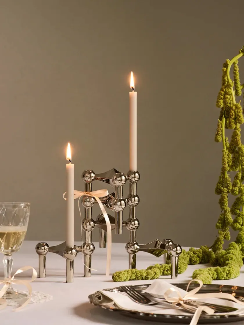 STOFF Nagel Gaver Til Hende|Gaver Til Ham<Nagel Lysestage, børstet krom fra