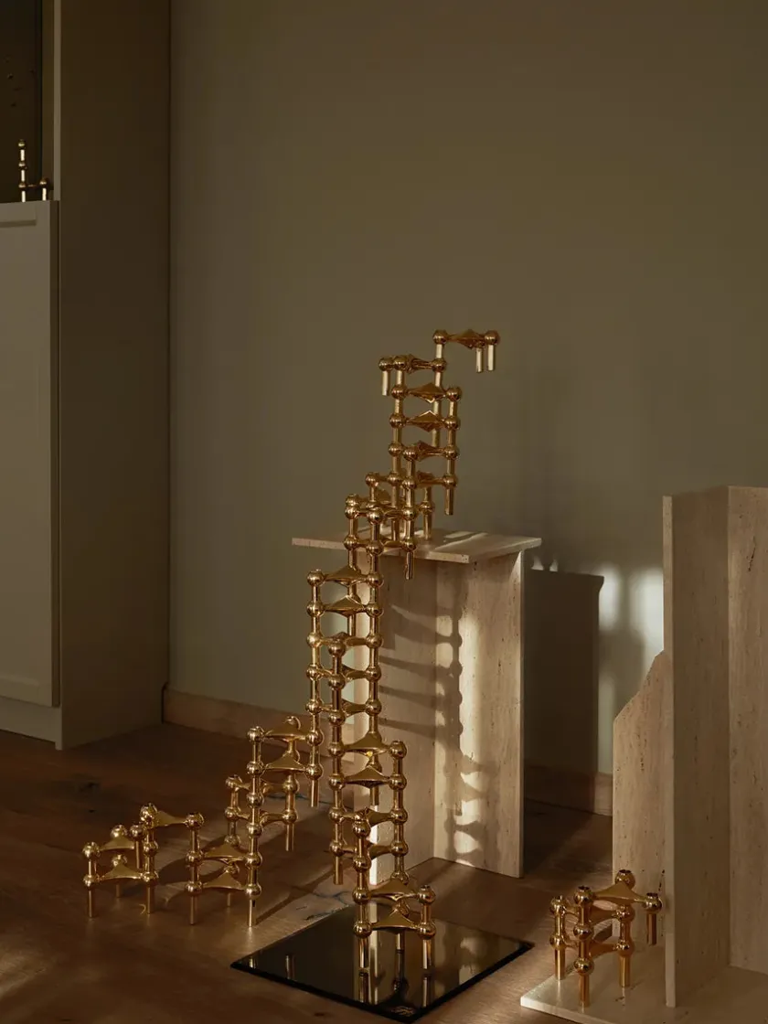 STOFF Nagel Gaver Til Hende|Gaver Til Ham<Nagel Lysestage, børstet krom fra