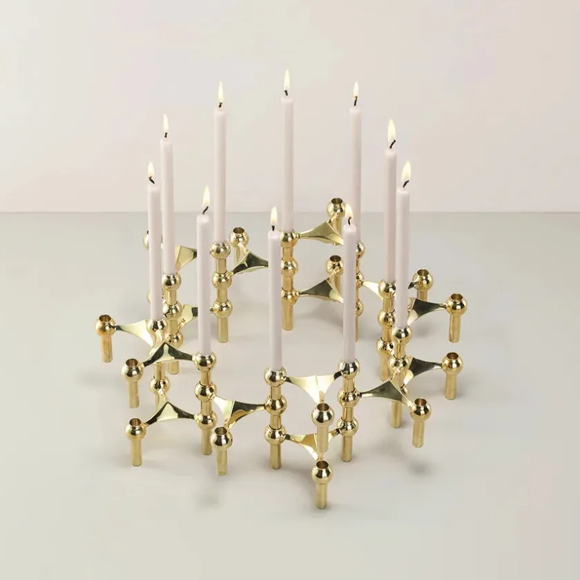 STOFF Nagel Gaver Til Hende|Gaver Til Ham<Nagel Lysestage, børstet krom fra