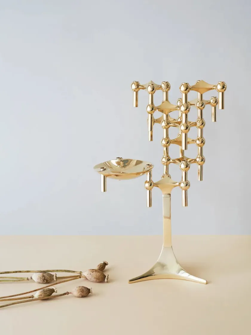 STOFF Nagel Gaver Til Hende|Gaver Til Ham<Nagel Lysestage, børstet krom fra