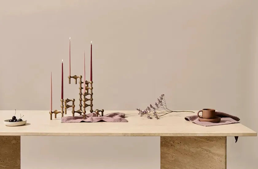 STOFF Nagel Gaver Til Ham|Gaver Til Hende<Nagel Lysestage, børstet messing fra