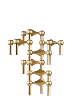 STOFF Nagel Gaver Til Ham|Gaver Til Hende<Nagel Lysestage, børstet messing fra