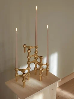 STOFF Nagel Gaver Til Ham|Gaver Til Hende<Nagel Lysestage, børstet messing fra