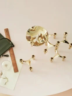 STOFF Nagel Gaver Til Ham|Gaver Til Hende<Nagel Lysestage, børstet messing fra