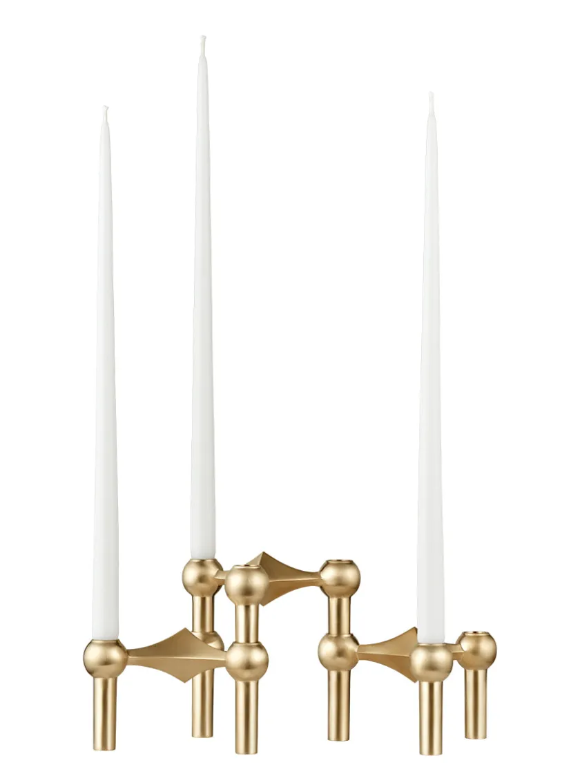 STOFF Nagel Gaver Til Ham|Gaver Til Hende<Nagel Lysestage, børstet messing fra