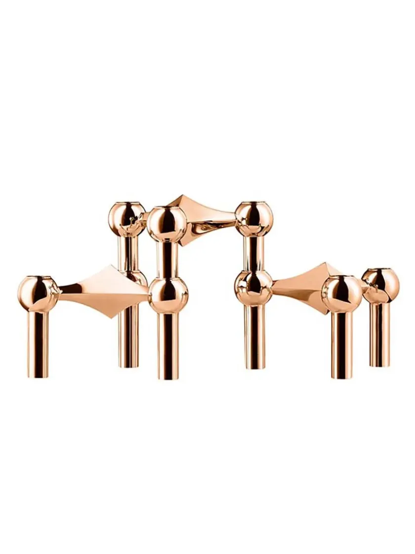 STOFF Nagel Gaver Til Ham|Gaver Til Hende<Nagel Lysestage, børstet messing fra