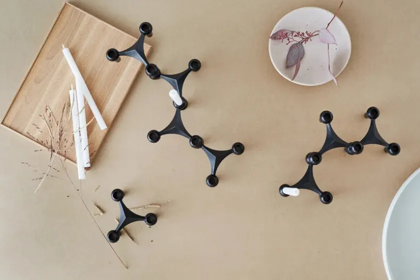 STOFF Nagel Gaver Til Ham|Gaver Til Hende<Nagel Lysestage, børstet messing fra