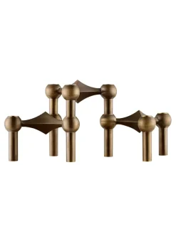 STOFF Nagel Lysestager<Nagel Lysestage, messing fra