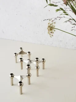 STOFF Nagel Lysestager<Nagel Lysestage, messing fra