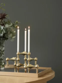 STOFF Nagel Lysestager<Nagel Lysestage, messing fra