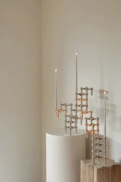 STOFF Nagel Lysestager<Nagel Lysestage, messing fra