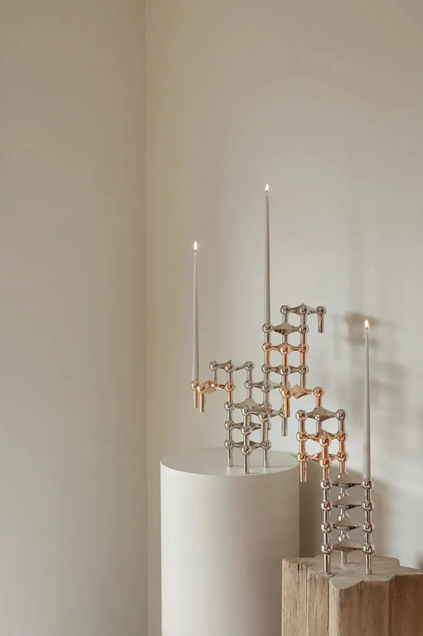 STOFF Nagel Lysestager<Nagel Lysestage, rosa guld fra