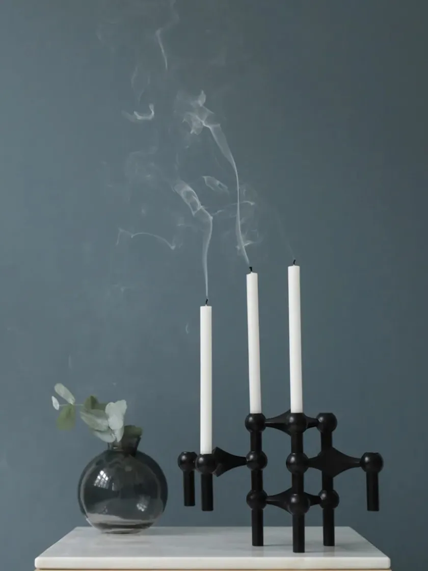 STOFF Nagel Gaver Til Ham|Lysestager<Nagel Lysestage, sort fra