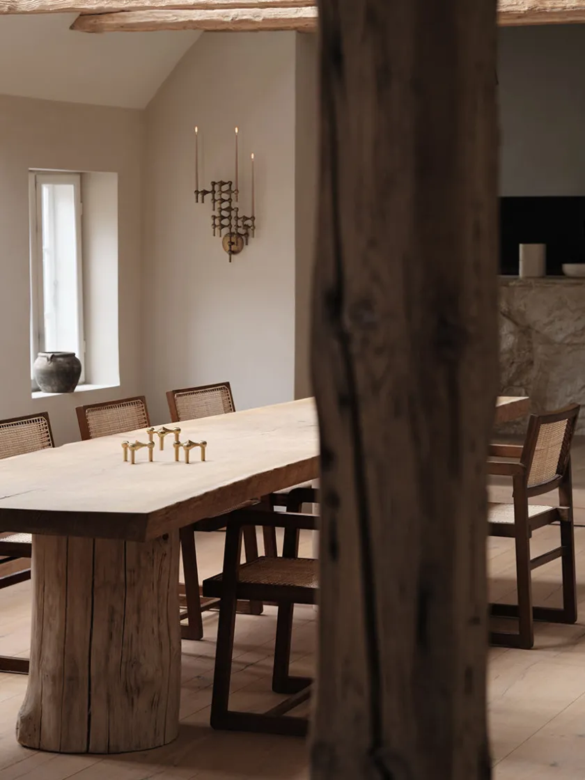 STOFF Nagel Lysestager<Nagel Lysestage, sort krom fra