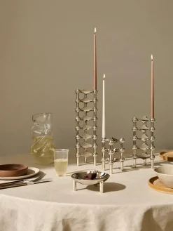 STOFF Nagel Lysestager<Nagel Lysestage, sort krom fra