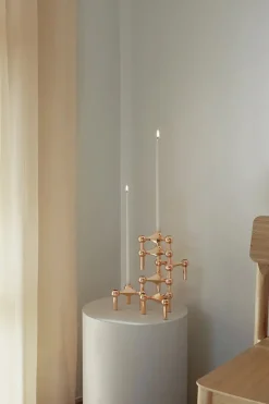 STOFF Nagel Lysestager<Nagel Lysestage, sort krom fra