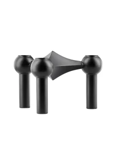 STOFF Nagel Lysestager<Nagel Lysestage, sort krom fra