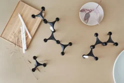 STOFF Nagel Lysestager<Nagel Lysestage, sort krom fra