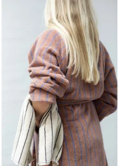 Bongusta Tøj|Badeværelsestekstiler<Naram badekåbe, Dazzling Blue & Rose fra