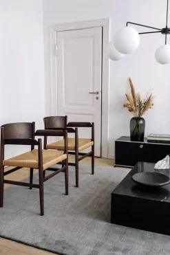 Mater Spisebordsstole<Nestor armstol, sort bøg med natur flet fra