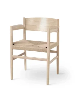 Mater Spisebordsstole<Nestor armstol, sort bøg med natur flet fra