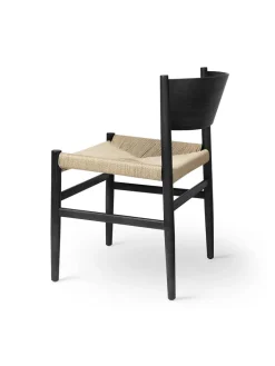 Mater Spisebordsstole<Nestor stol, sort bøg med natur flet fra