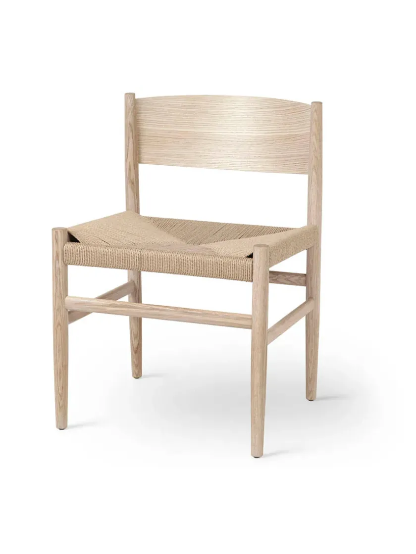 Mater Spisebordsstole<Nestor stol, sort bøg med natur flet fra