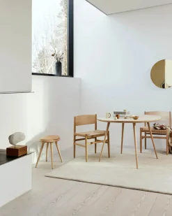 Mater Spisebordsstole<Nestor stol, sort bøg med natur flet fra