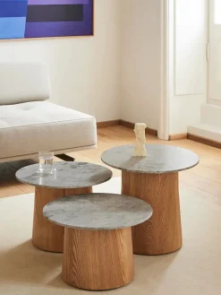 Fredericia Furniture Sofaborde<Niveau Coffee Table Ø 45 cm fra