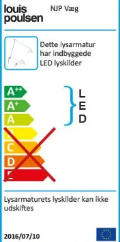 Louis Poulsen Væglamper|Spots<NJP væglampe fra