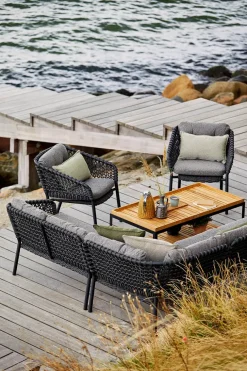 Cane-line Udendørs Loungemøbler|Havestole<Ocean Loungestol, Soft Rope fra