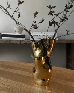 Hein Studio Vaser<Ostrea 25 Vase, gold fra