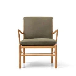 Carl Hansen & Søn Loungestole|Lænestole<OW149 Colonial lænestol, eg olie, Terra-læder af Ole Wanscher