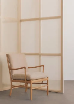 Carl Hansen & Søn Loungestole|Lænestole<OW149 Colonial lænestol, eg olie, Terra-læder af Ole Wanscher