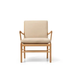 Carl Hansen & Søn Loungestole|Lænestole<OW149 Colonial lænestol, eg olie, Terra-læder af Ole Wanscher