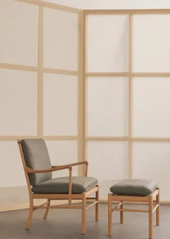 Carl Hansen & Søn Loungestole|Lænestole<OW149 Colonial lænestol, valnød olie, Terra-læder af Ole Wanscher