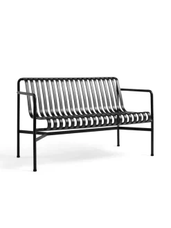 HAY Havebænke<Palissade Dining Bench Armrest, Deep Blue fra