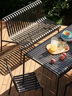 HAY Havebænke<Palissade Dining Bench uden armlæn, olive fra