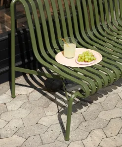 HAY Havebænke<Palissade Dining Bench uden armlæn, sky grey fra