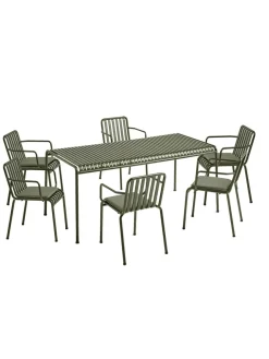 HAY Havemøbelsæt<Palissade Sæt, 6 armstole og bord i anthracite fra