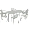 HAY Havemøbelsæt<Palissade sæt, 6 armstole og bord i sky grey fra