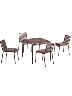 HAY Havemøbelsæt<Palissade sæt, 4 stole og bord i anthracite fra