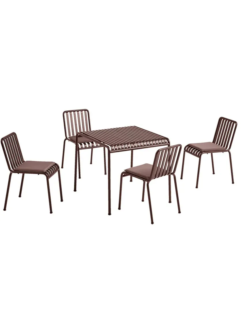 HAY Havemøbelsæt<Palissade sæt, 4 stole og bord i anthracite fra